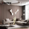 PTW-OSF108 Exceptional Craftsmanship Luxury Fluted PVC WPC Wooden Wall Panels 