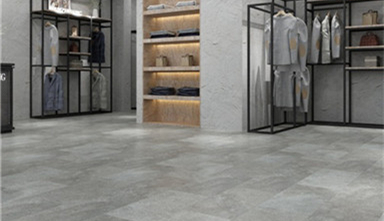 What is the appeal of the stone plastic flooring known as eco-wood