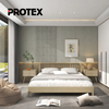 PTW-A012 Eco 8mm Quick-Installation Wall Panel Elegant Gray Cloth texture Interior PVC Wall Panel